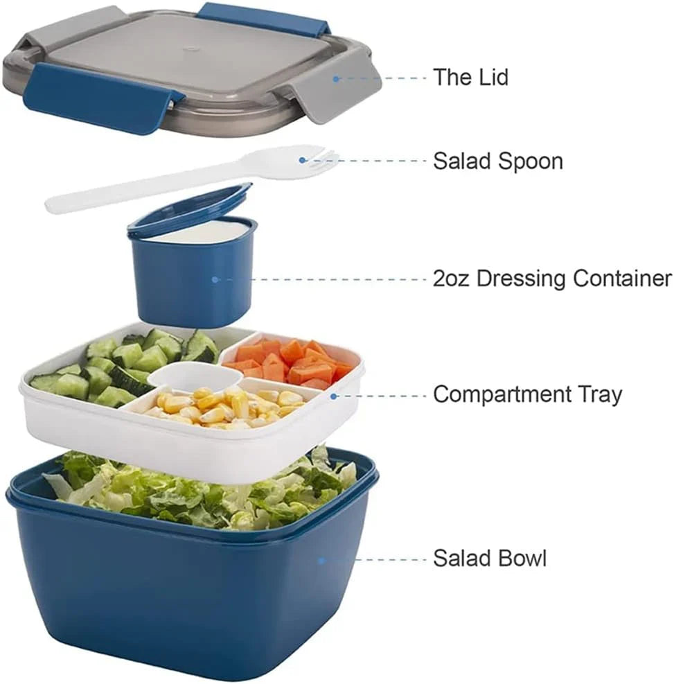 Lunch Bento Box Work Compartment Cute Ladies Microwave Portable Container Cutlery Picnic Set(E)