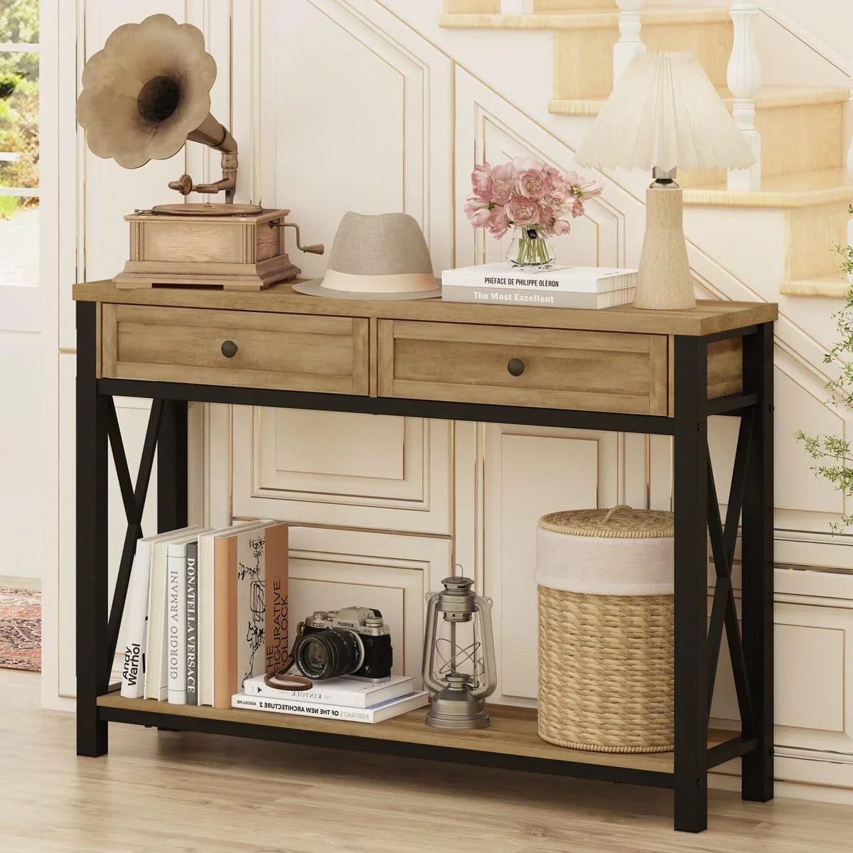 Wooden furniture sets, cabinets with drawers and storage benches with shoe racks, are suitable for entrances, living rooms and bedrooms.