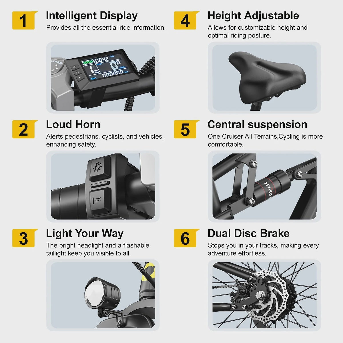 26 inElectric Mountain Bike for Adults, 400W 25MPH 40 Miles, 36V 13AH,City Commuting E-bike