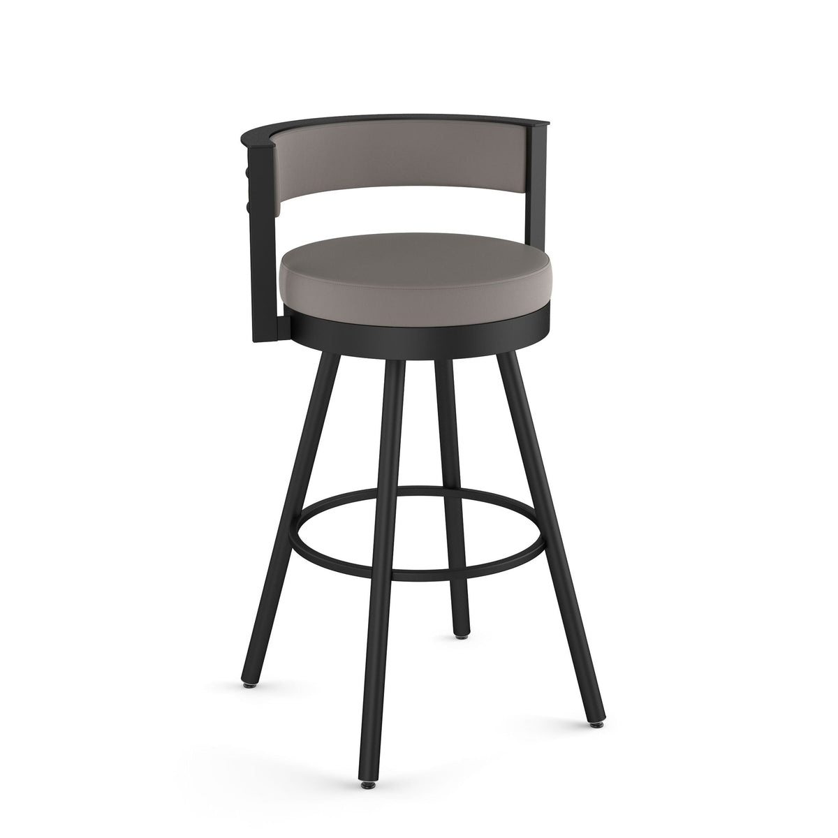 Amisco Eller Swivel Counter Stool with Padded Backrest, Multiple Colours, 26-in