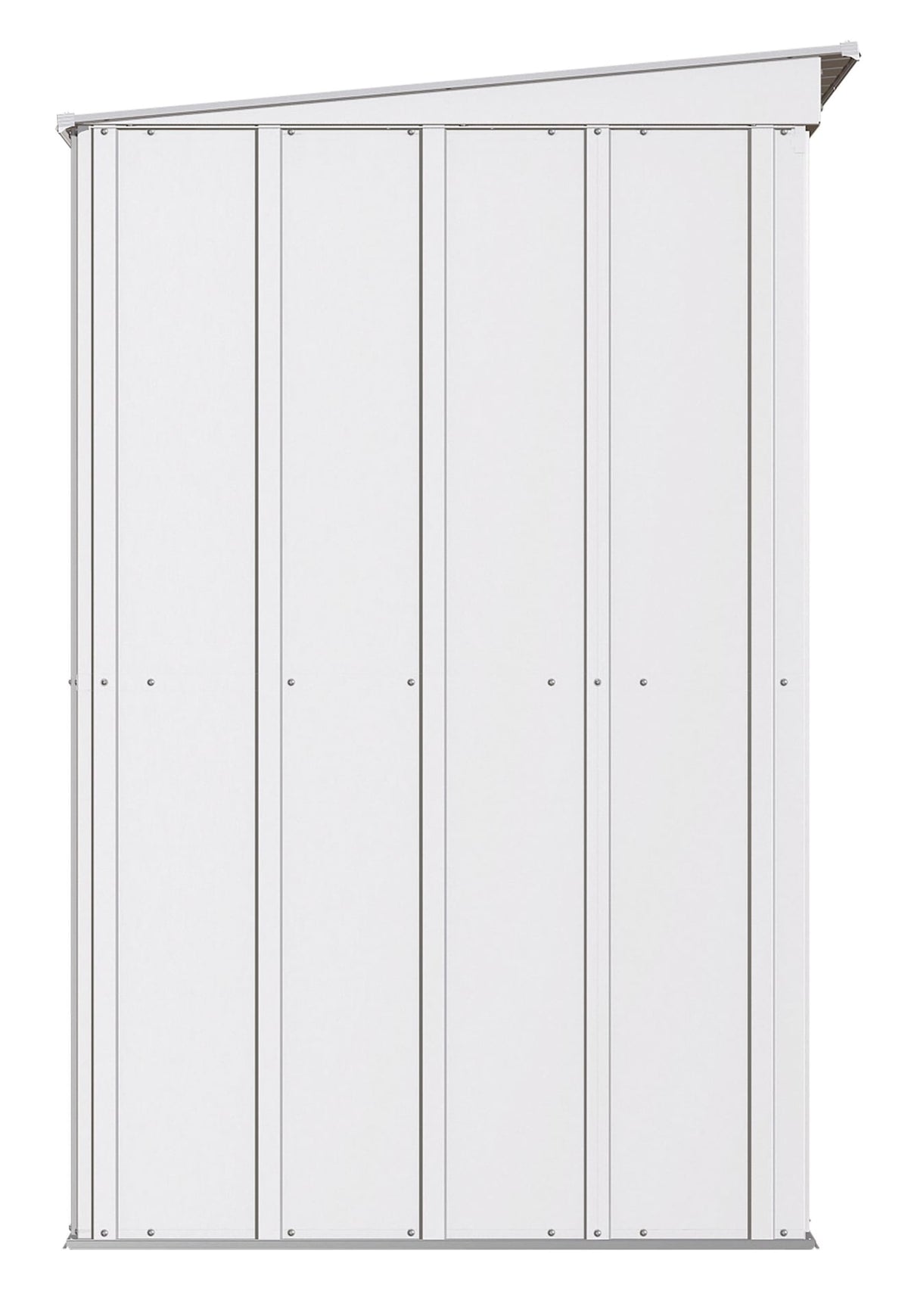 Arrow Classic Galvanized Steel Storage Shed, Flute Grey, 8-ft x 4-ft