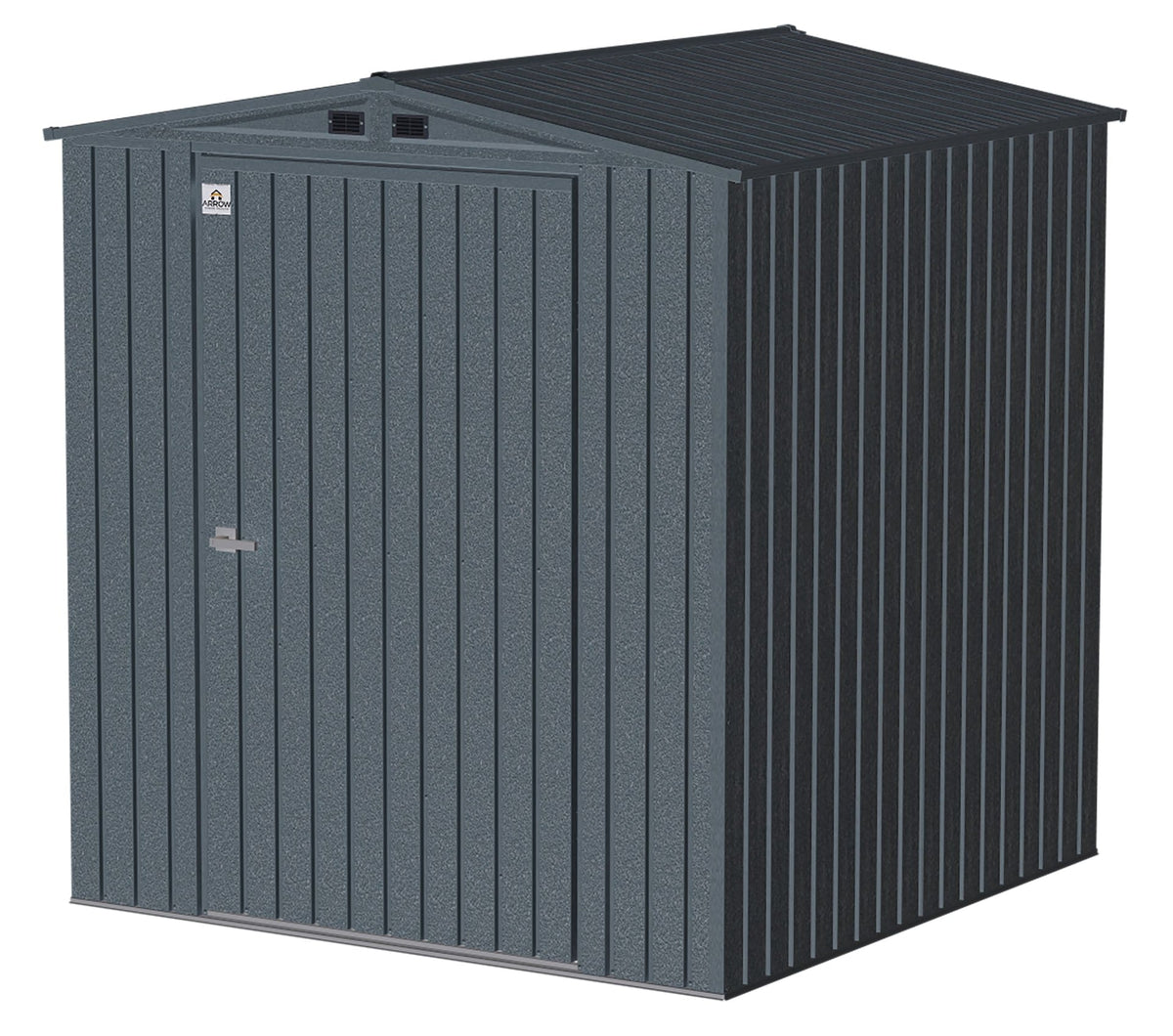 Arrow Elite Steel Storage Shed with Pent Roof, Anthracite, 6-ft x 6-ft