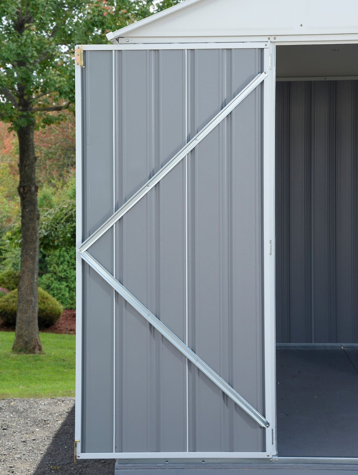 Arrow EZEE Galvanized Steel Storage Shed, Charcoal, 10-ft x 8-ft