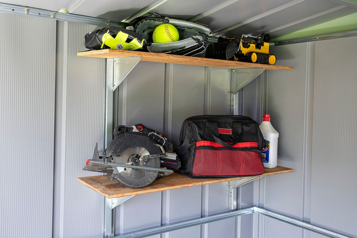 Arrow Galvanized Steel Shelf Kit with Hanger and Brackets