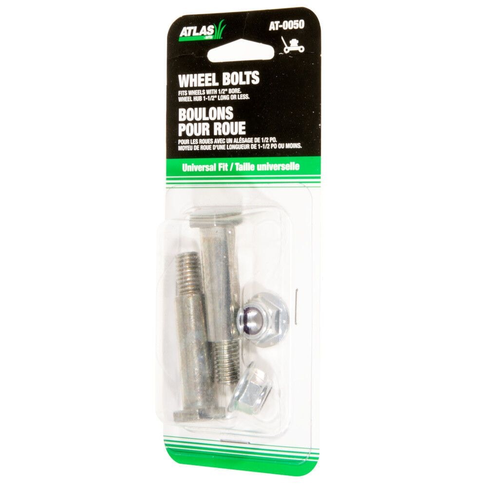 Atlas Universal Lawn Mower Wheel Bolts, 2-pk, 1-1/2-in