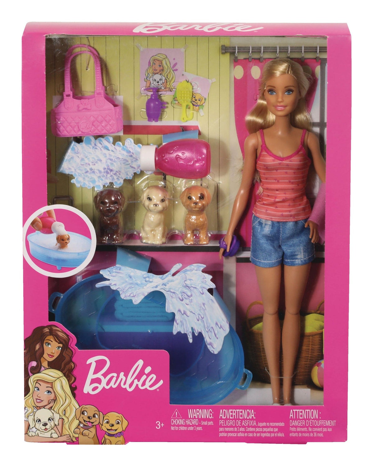 Barbie Puppy Bath Time Doll Toy & Playset For Kids, Assorted, Ages 3+