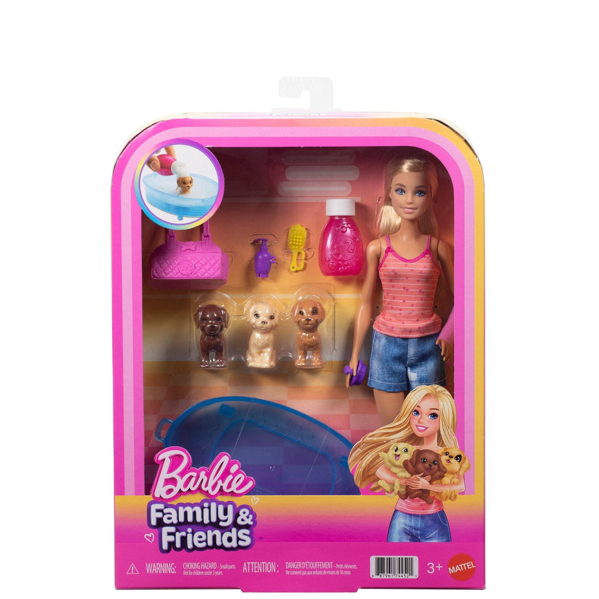 Barbie Puppy Bath Time Doll Toy & Playset For Kids, Assorted, Ages 3+