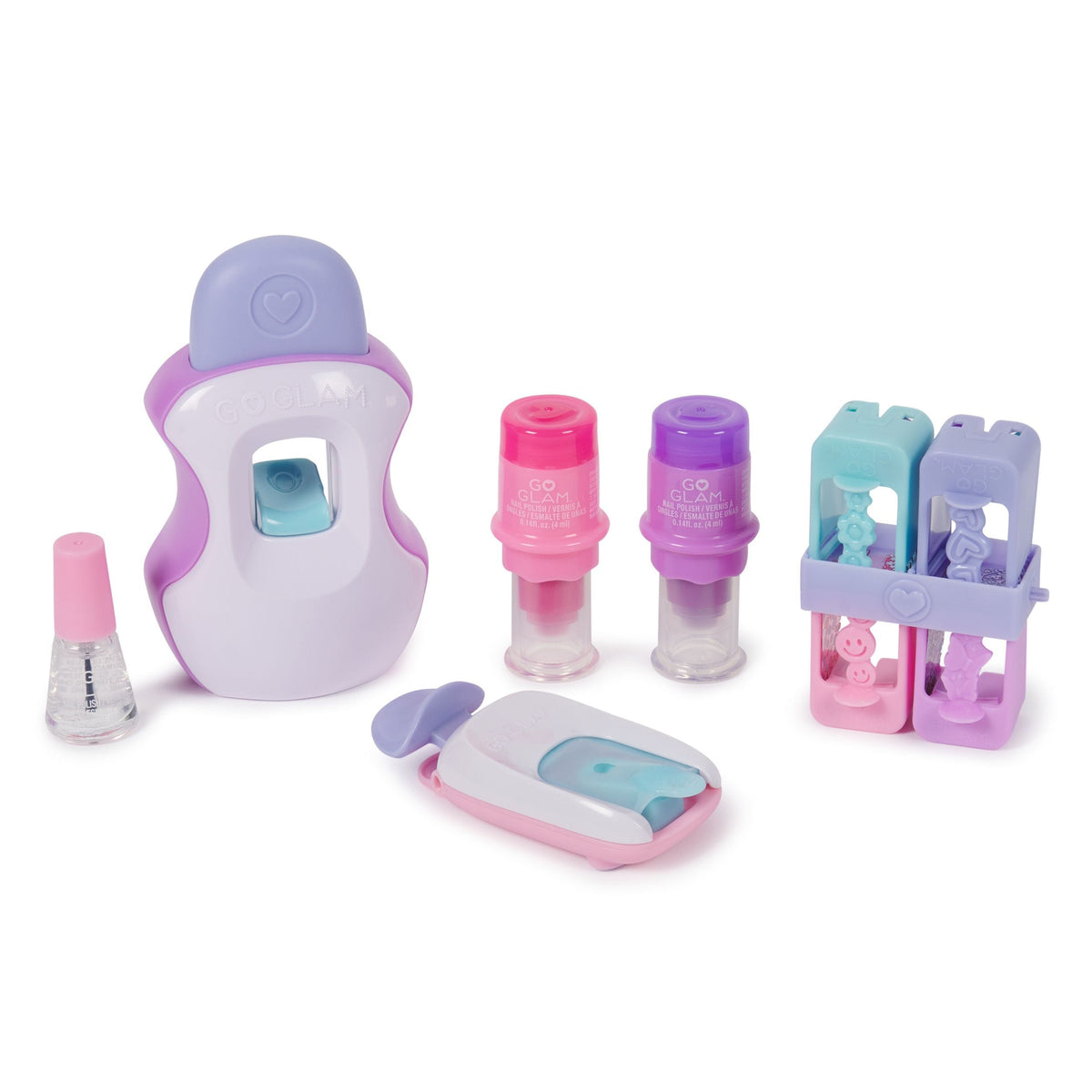 Cool Maker, GO GLAM Studio Nail Kit, Style 200 Nails, 4 Designs, 2 Polish Applicators & Mask, Ages 7+