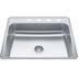 Creemore Drop-In Single 4-Hole Stainless Steel Sink, 22x25-in