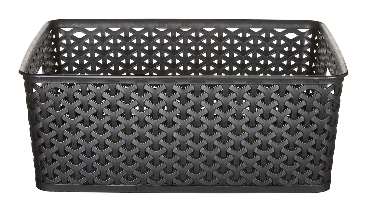 Curver My Style Woven Storage Basket, Medium, Black