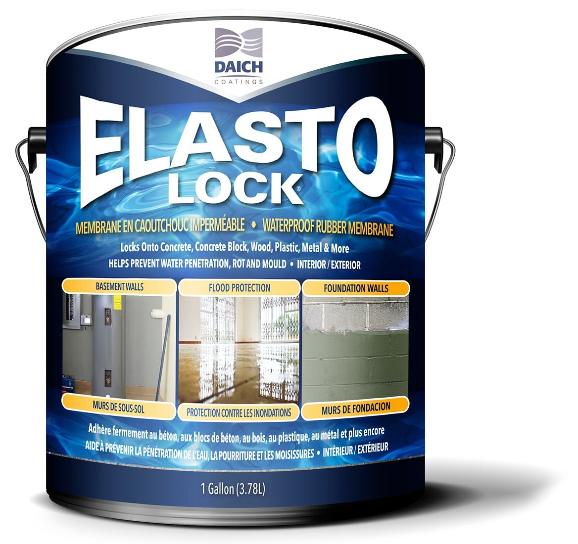 Daich Coatings Elasto-Lock Damp-Proof Rubber Membrane, 3.78-L/1-Gallon