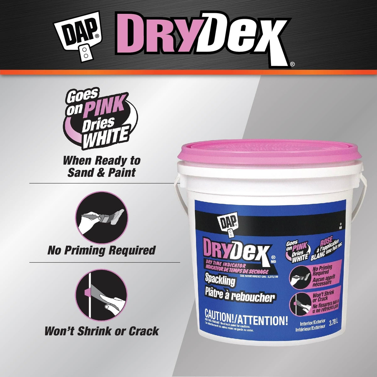 DAP DryDex Dry Time Indicator Spackling, 3.78-L