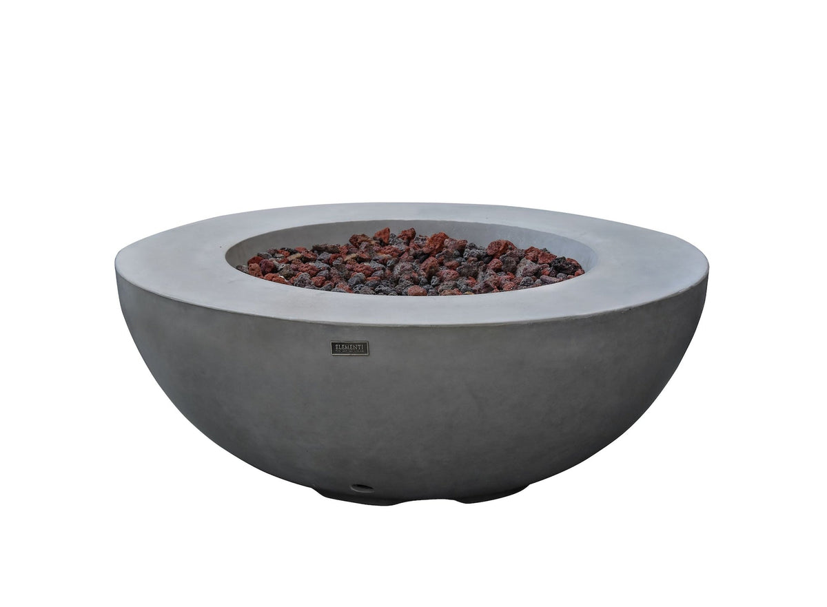 Elementi Lunar Bowl Liquid Propane, Light Grey