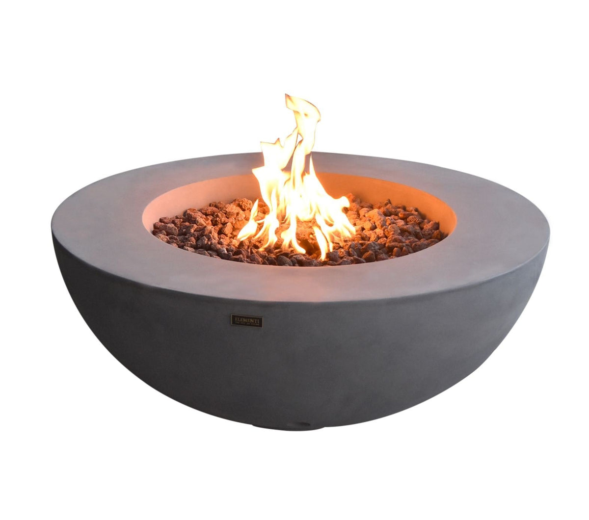 Elementi Lunar Bowl Liquid Propane, Light Grey