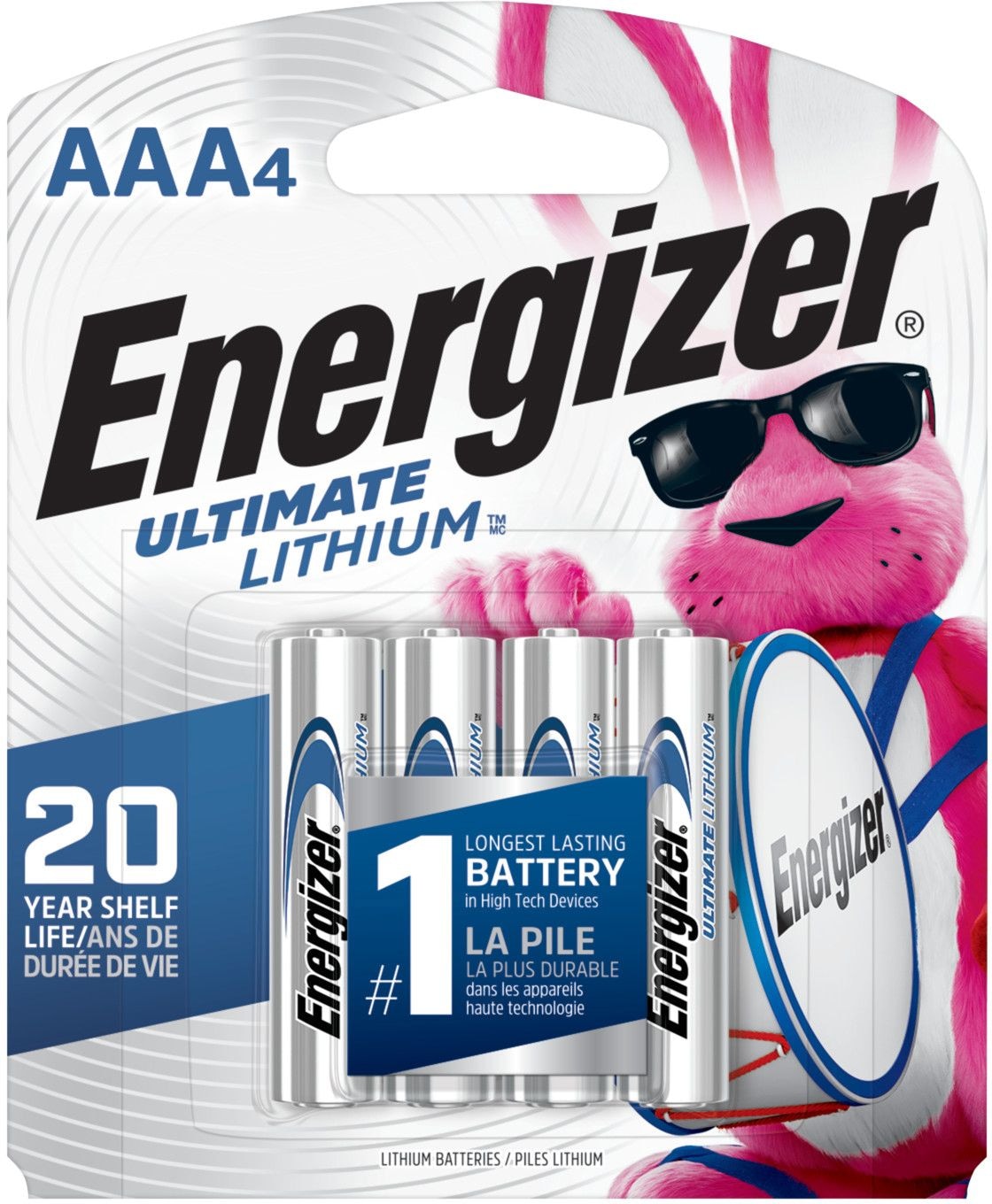 Energizer Ultimate Lithium AAA Batteries, 4-pk