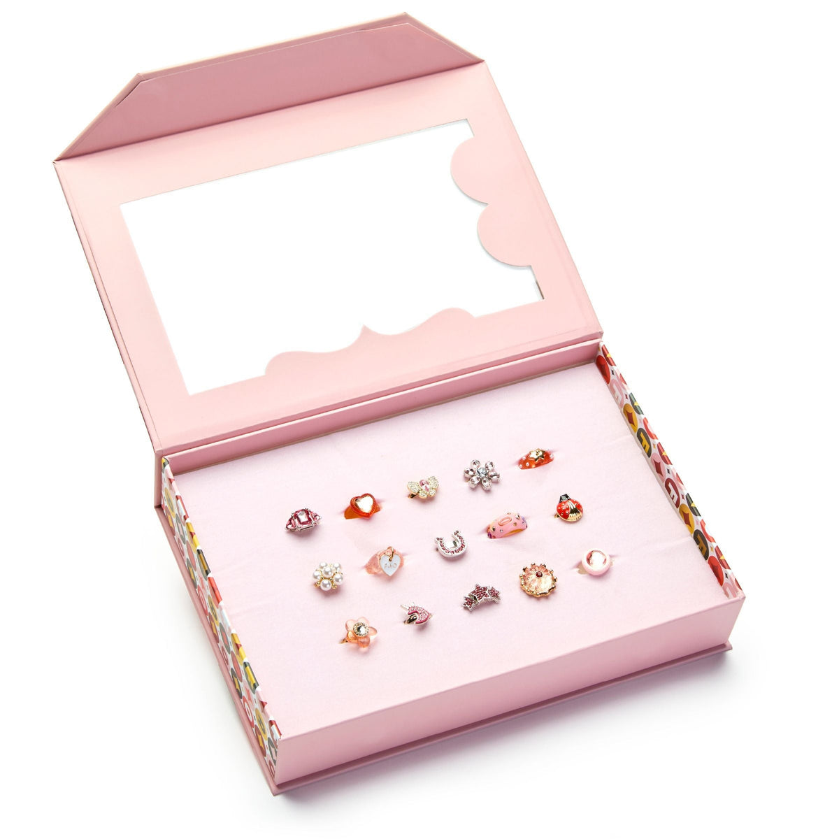 FAO Schwarz Kids Glam Rings Set, 15 Piece, Pink
