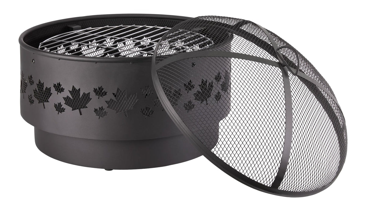 For Living Brome Round Outdoor Wood Firepit, 24-in