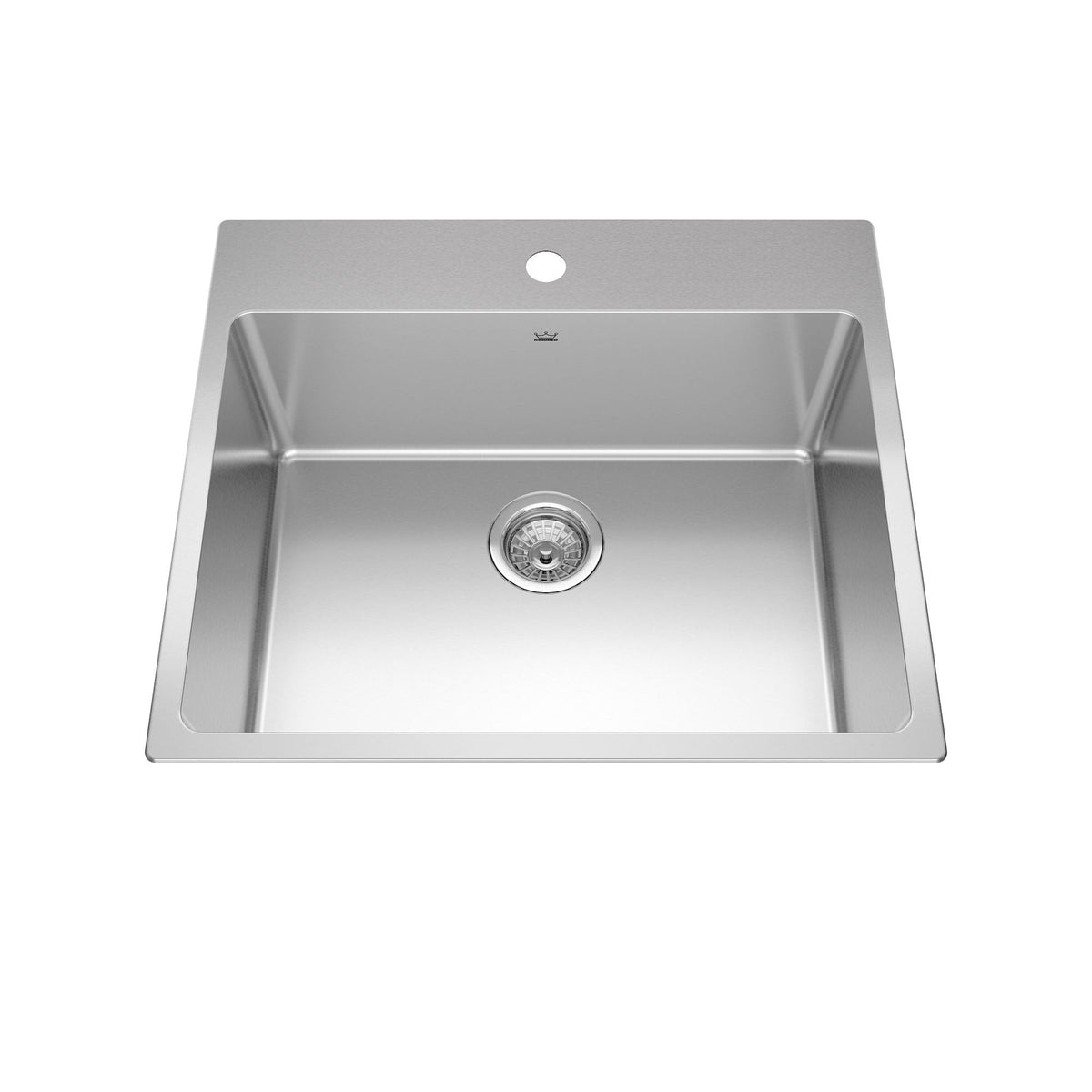 Kindred Brookmore Drop In Single Bowl 1-Hole Kitchen Sink, 25-in x 22-in x 9-in, Stainless Steel