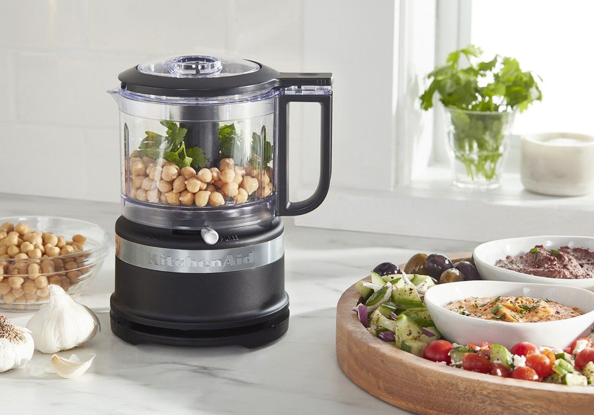 KitchenAid Compact Food Chopper with Dishwasher Safe Parts, Black