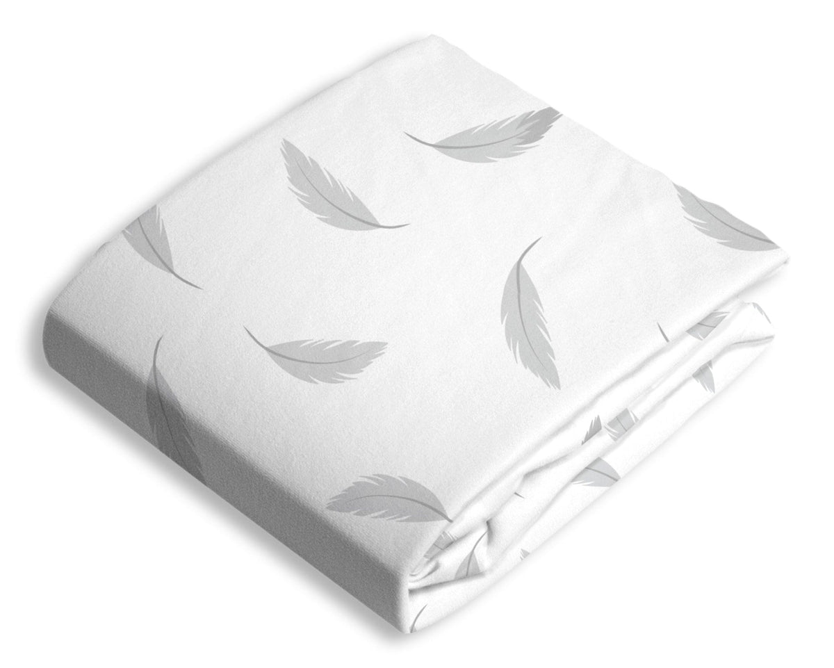 Kushies Percale Changing Pad Cover, Feathers