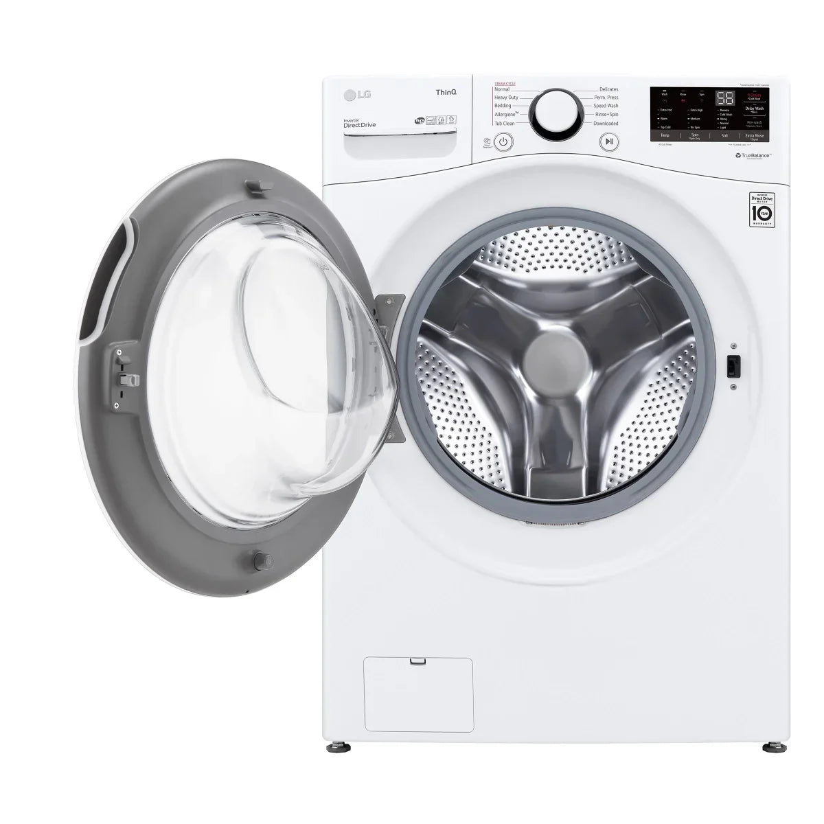 LG 5.2 cu ft. White Front Load Steam Washer with ThinQ Technology and Wi-Fi Enabled