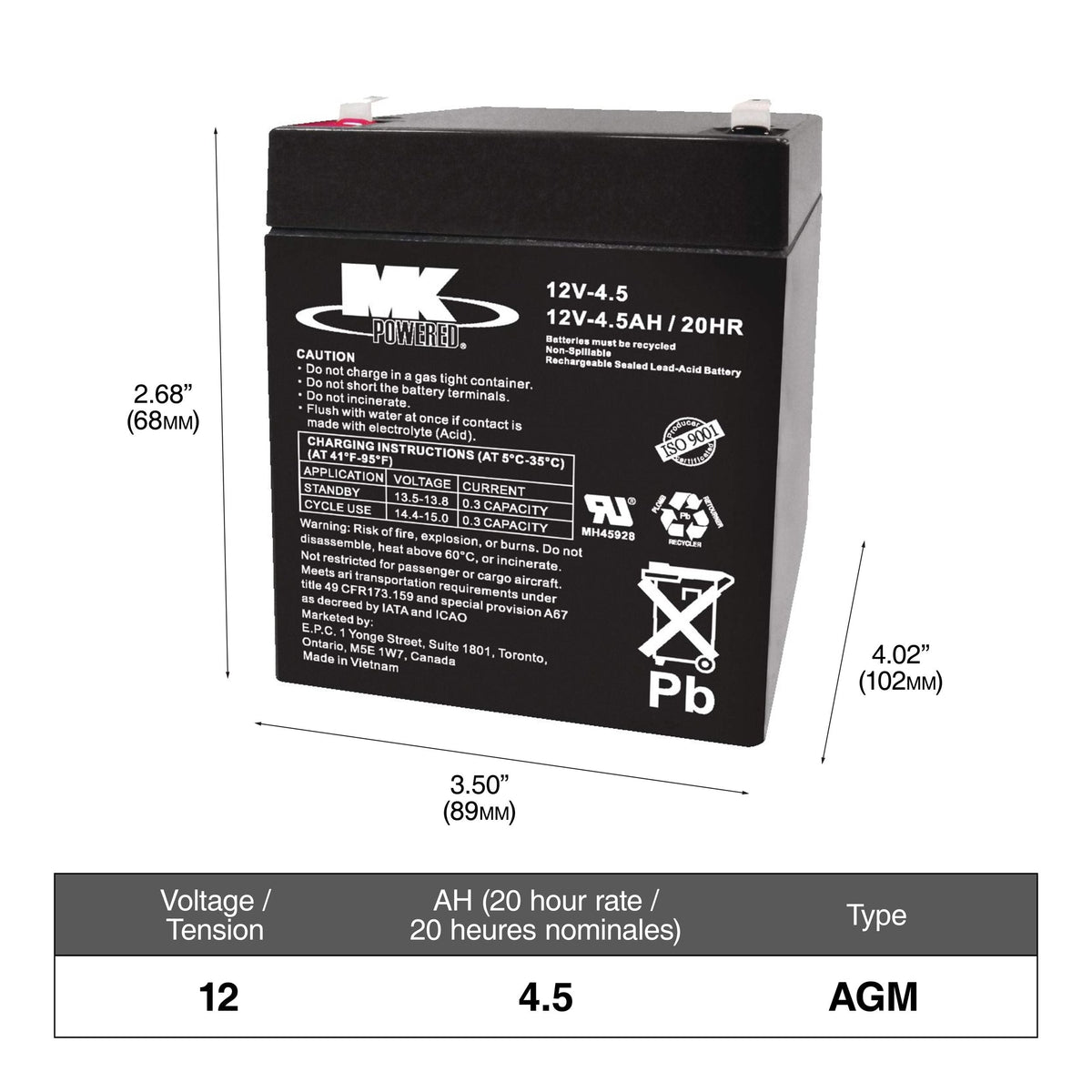 MOTOMASTER Group Size 75/86DT Battery, 650 CCA