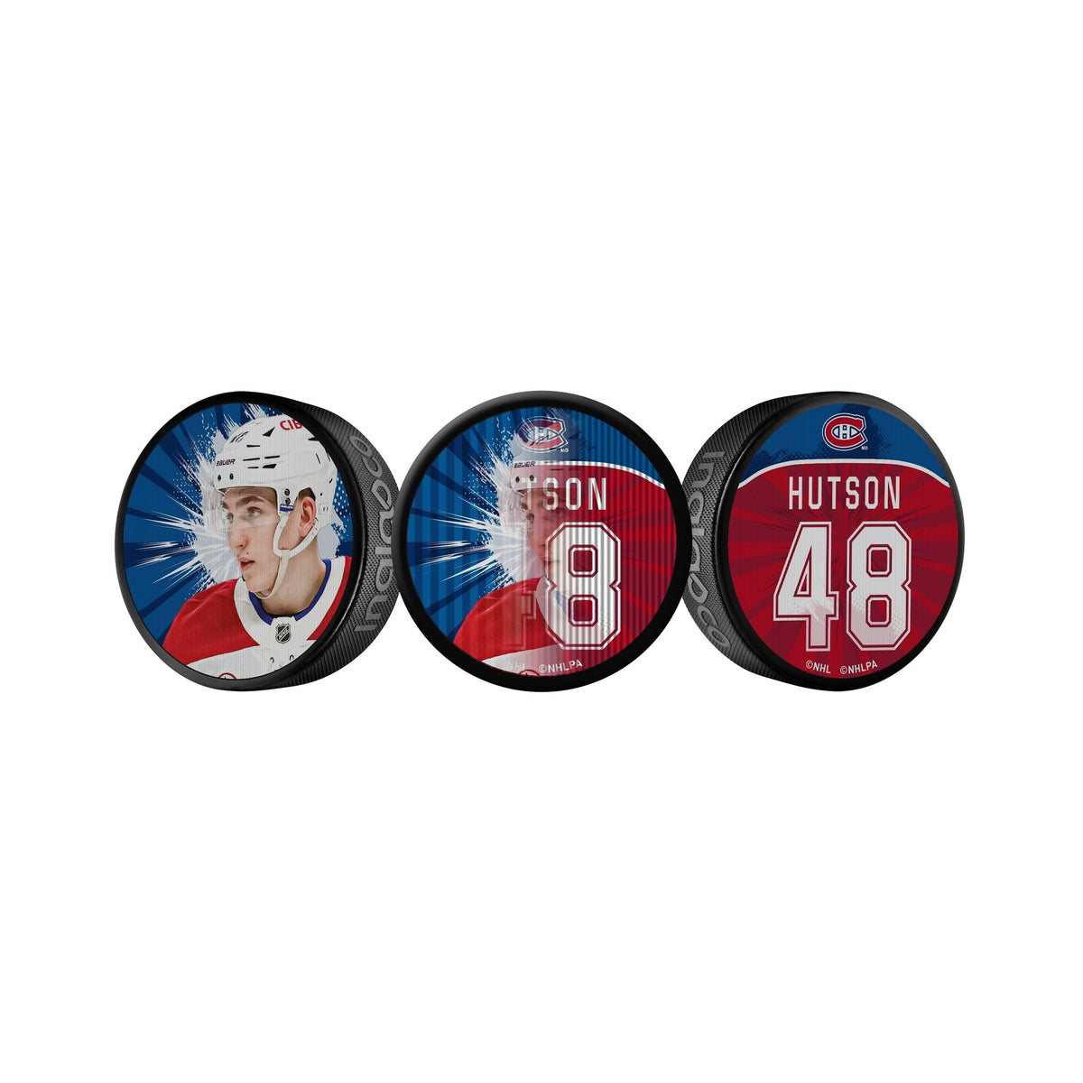 NHL Montreal Canadiens Lane Hutson Dual-Image Lenticular Hockey Puck, 6-oz