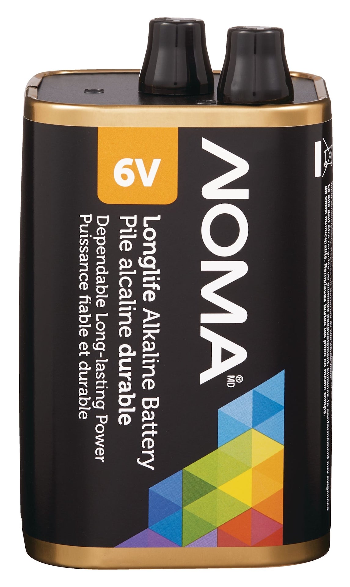 NOMA 1-pk 6V / 6 Volt Square Alkaline Lantern Battery, Long Lasting