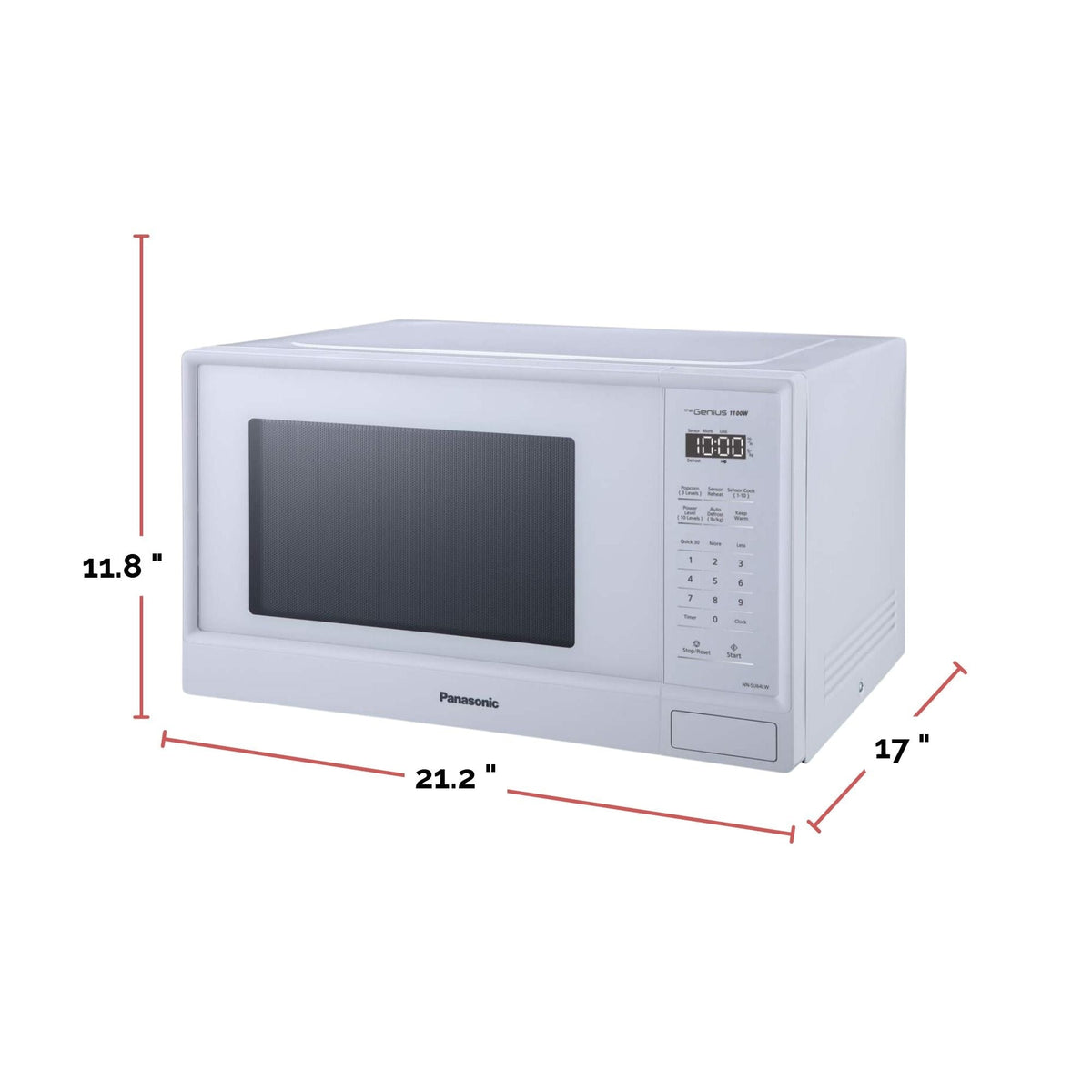 Panasonic NN-SU64LW Countertop Microwave Genius Sensor Cooking, 1.3-cu.ft., Matte White