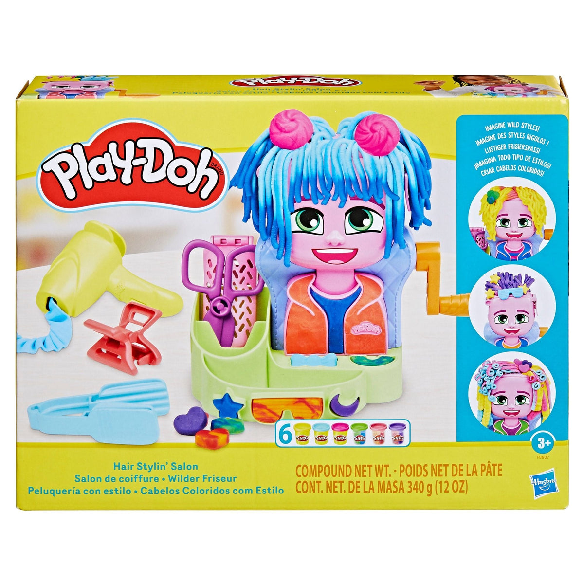 Play-Doh Hair Stylin' Dual Colour Salon Playset, Ages 3+