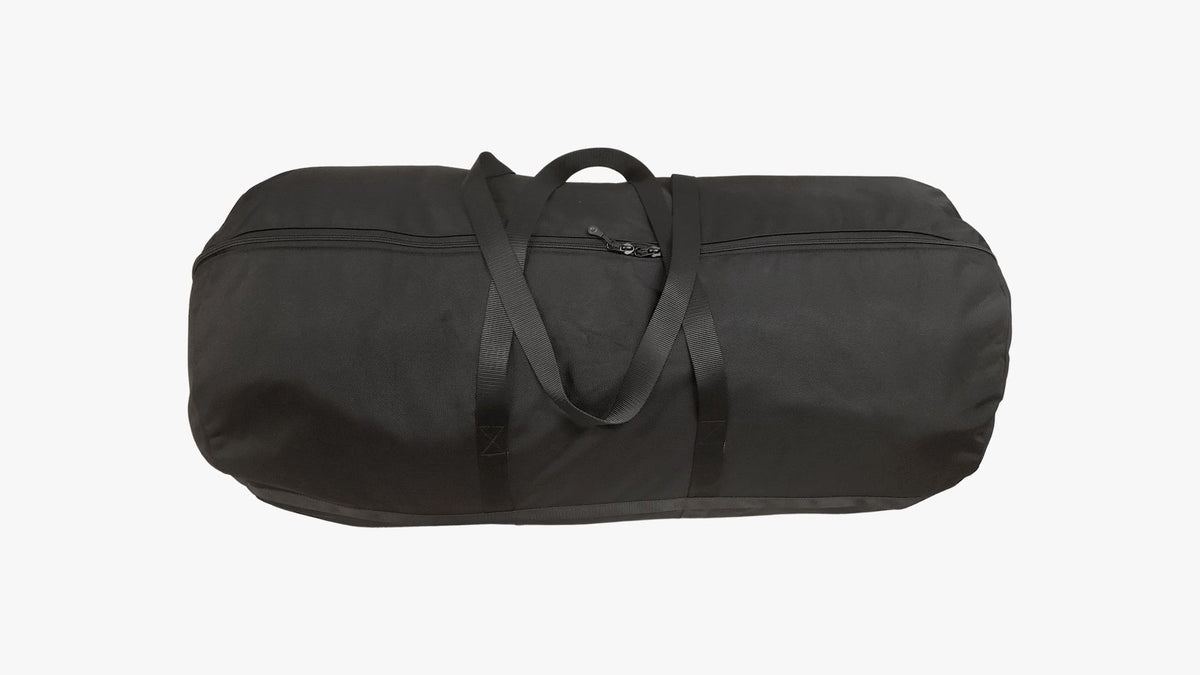 Plowser Extra-Large Black Nylon Storage Cargo Bag with Handles and Full-Length Zipper