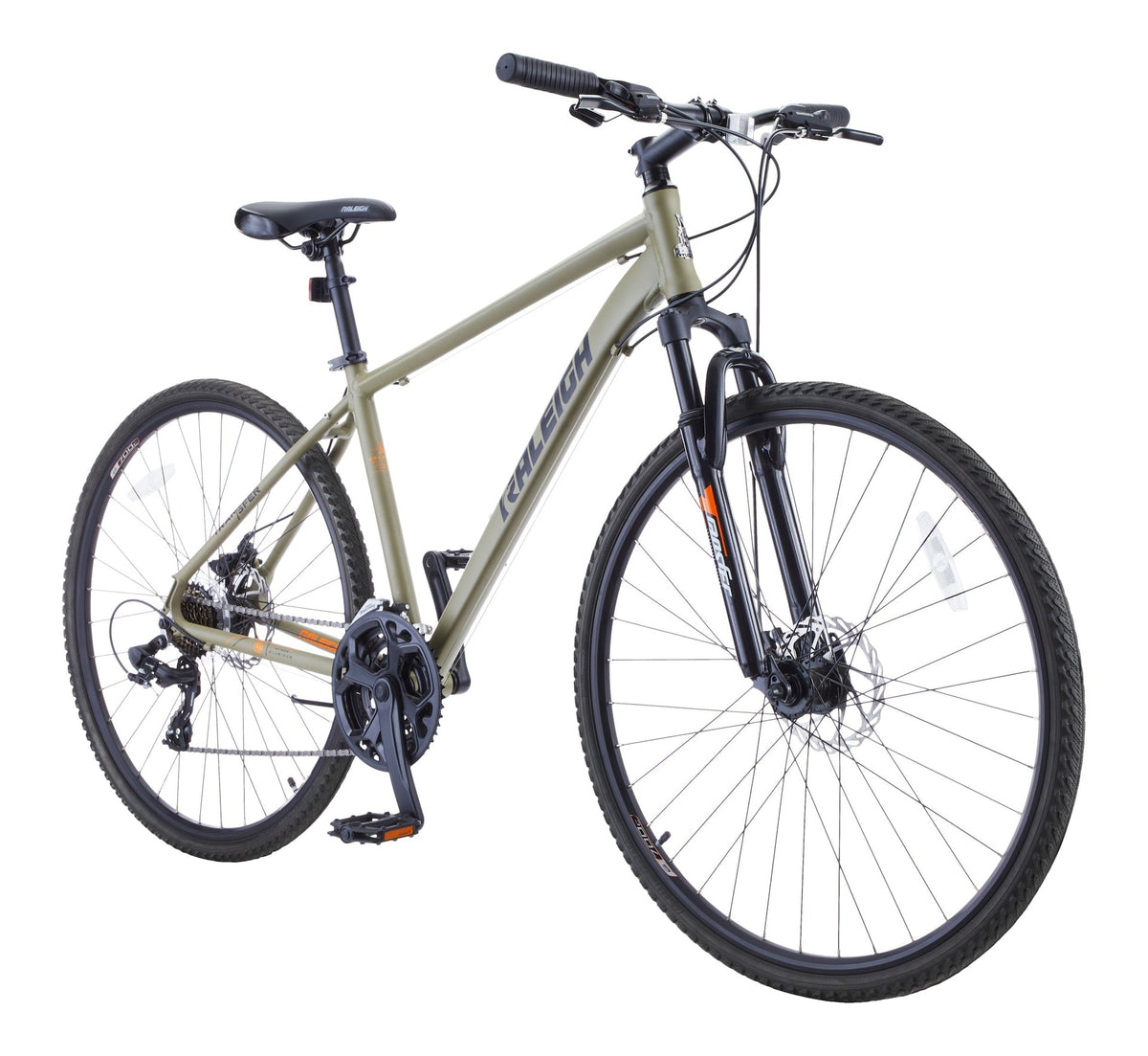 Raleigh Encounter Hybrid Bike with Alloy Disc Brakes, 700C, Grey