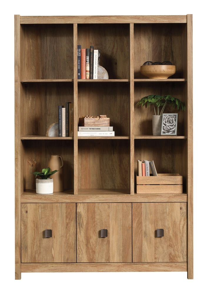 Sauder Cannery Bridge 3-Door Bookcase/Bookshelf Storage Cabinet, Sindoori Mango Finish
