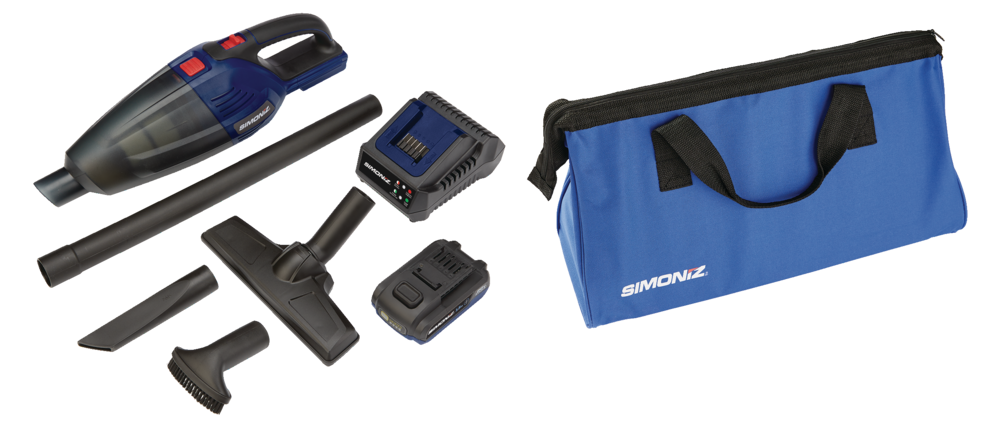 Simoniz 20V Max Cordless Car Hand Vacuum with PWR POD 2.0 Ah battery