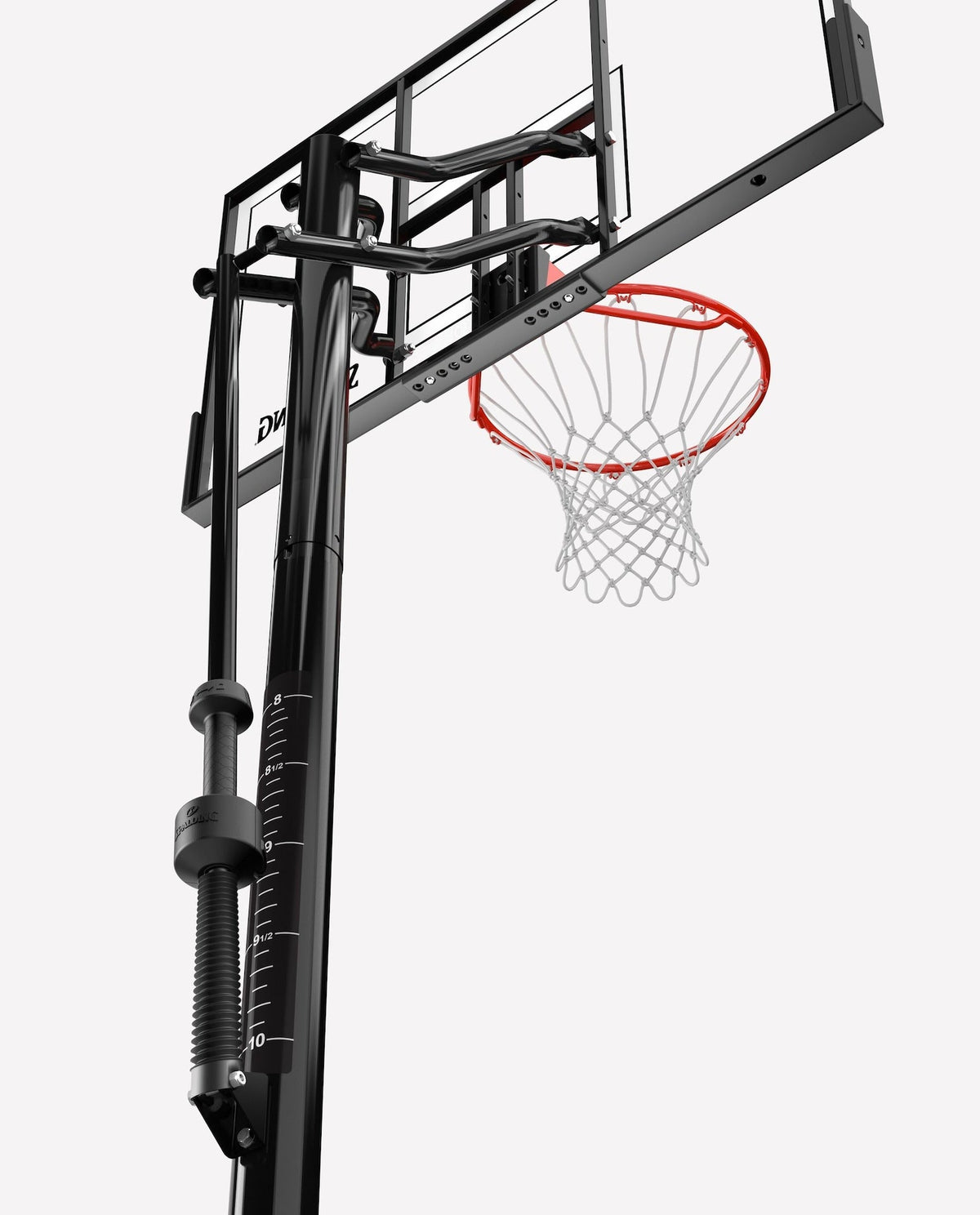 Spalding Acrylic Rapidlock Twist Portable Basketball System, 52-in