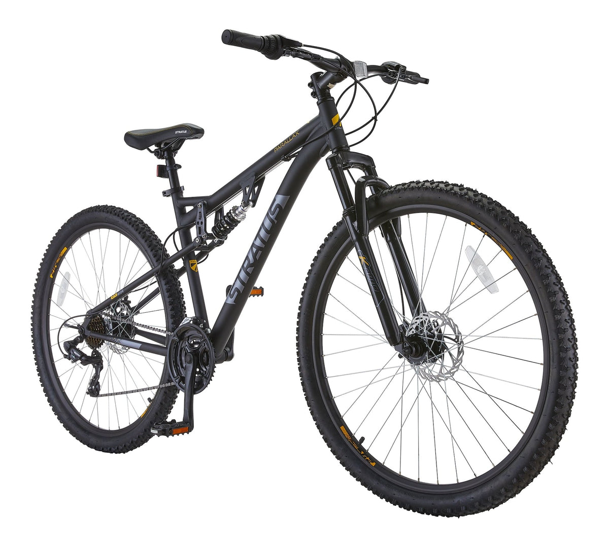 Stratus Parallax Dual-Suspension Mountain Bike, 29-in Wheel, Black