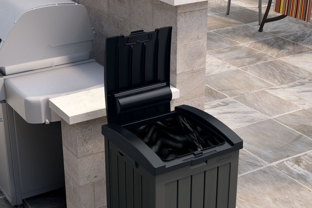 Suncast Trash Hideaway Outdoor Garbage/Trash Refuse Container, 135L