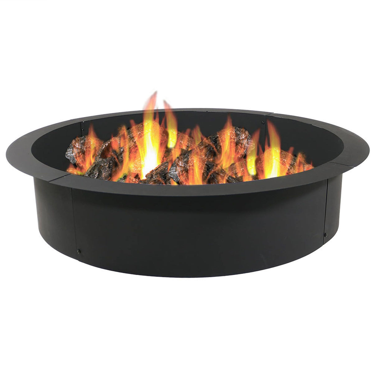 Sunnydaze Decor Heavy Duty Fire Pit Ring Liner, 39-in