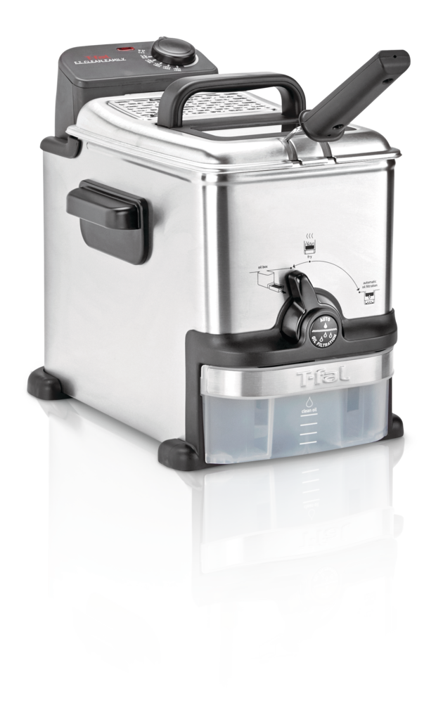 T-fal EZ Clean Pro Compact Deep Fryer with Oil Filter, Stainless Steel, 2L