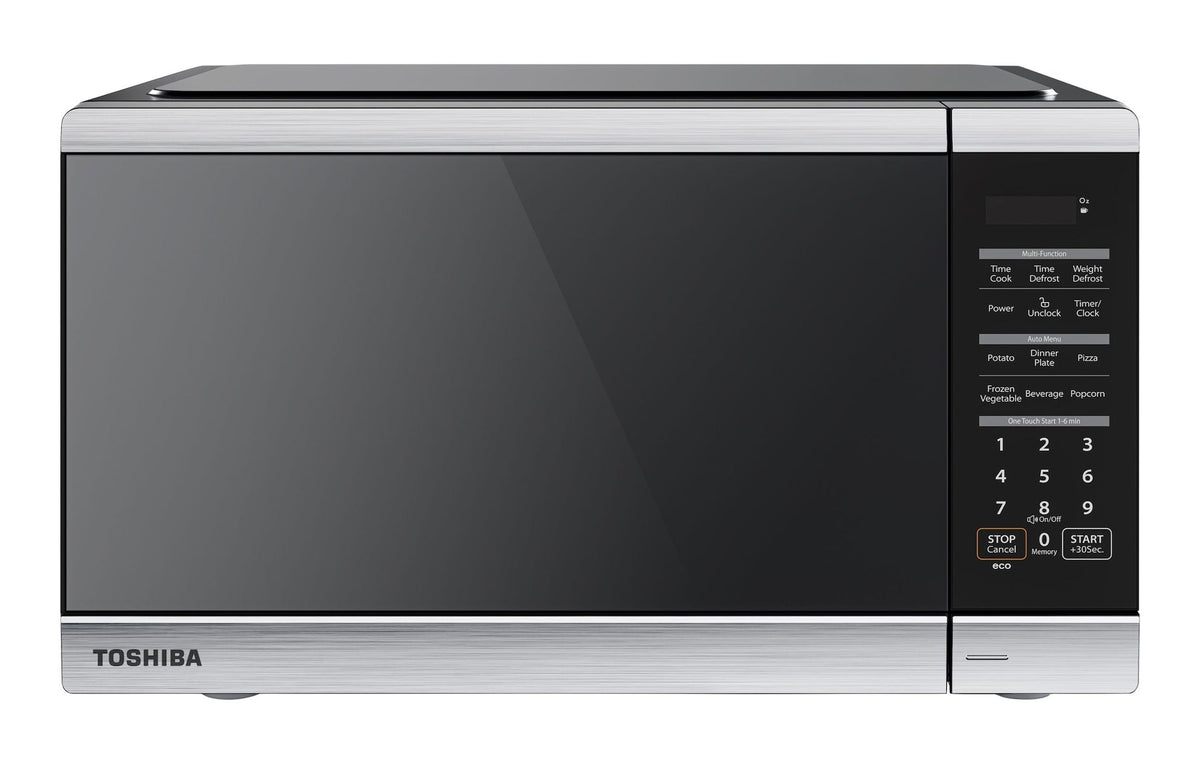 Toshiba Countertop Microwave, 1100 W, Stainless Steel Smart Sensor, 1.3-cu-ft