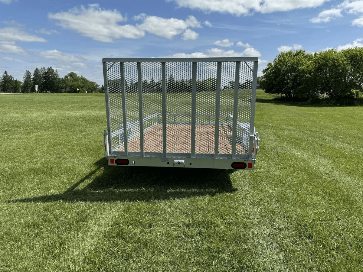 True North 77-in x 12-ft Utility Trailer With Gate, Silver