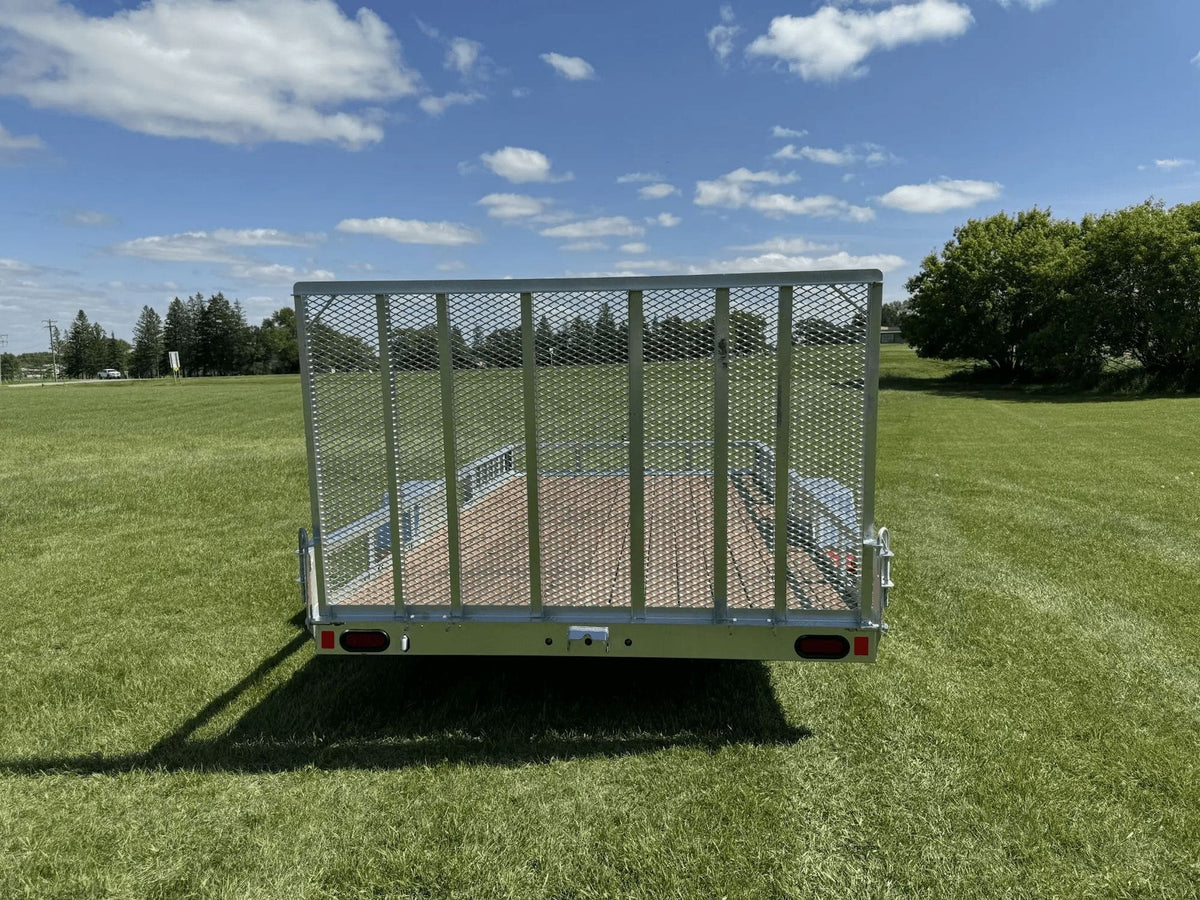 True North 83-in x 14-ft Utility Trailer with Gate & Side ATV Ramps, Galvanized
