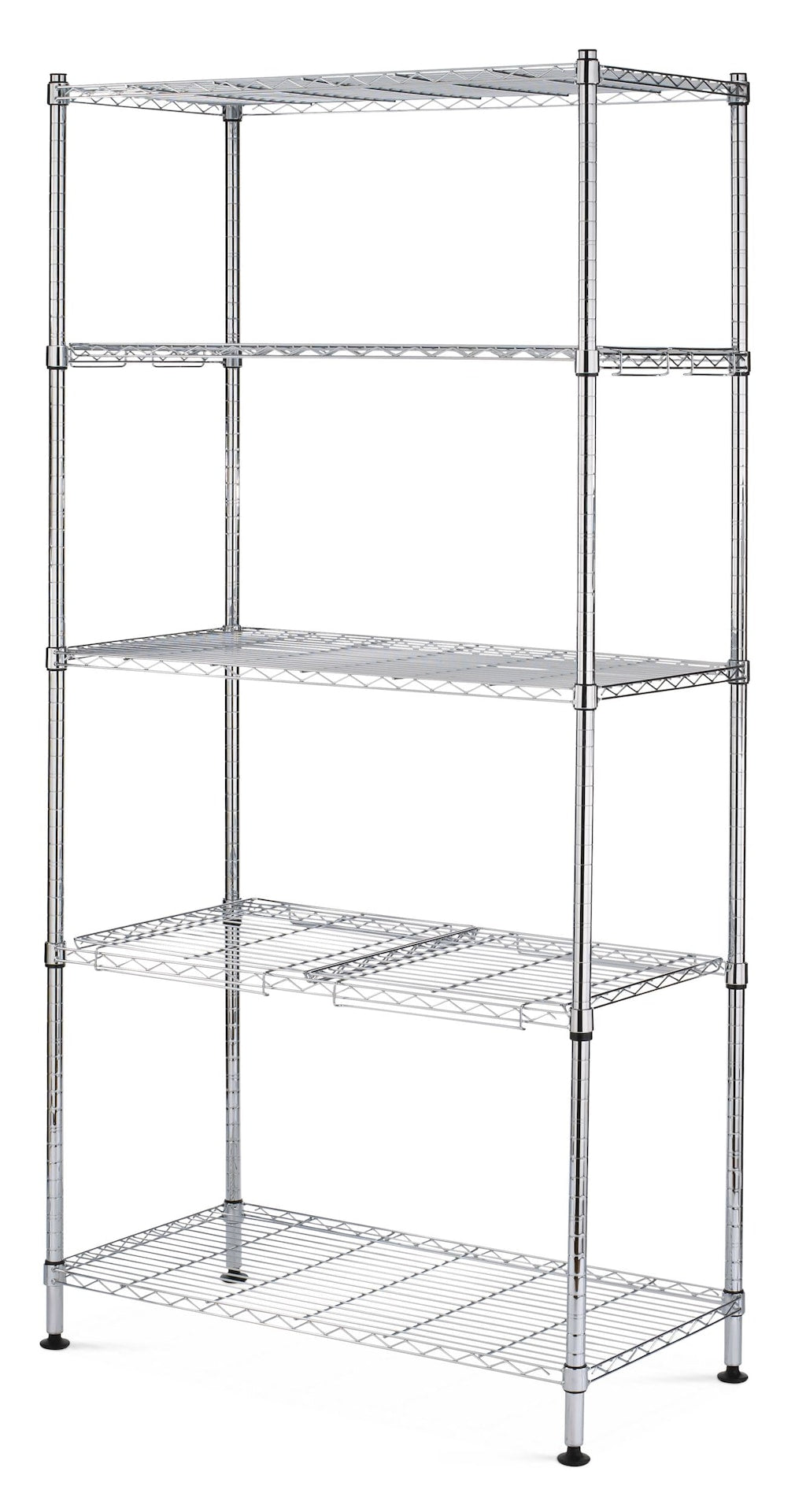 type A 5-Tier Wire Shelving Storage Unit, Chrome