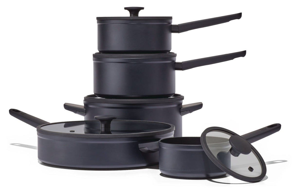 Vida by PADERNO 10-Piece Non-Stick Cookware Set, Black, Vida by PADERNO Non-Stick Cookset, Blue, 8-pc, Vida by PADERNO Aluminum Non-Stick Frypan,...