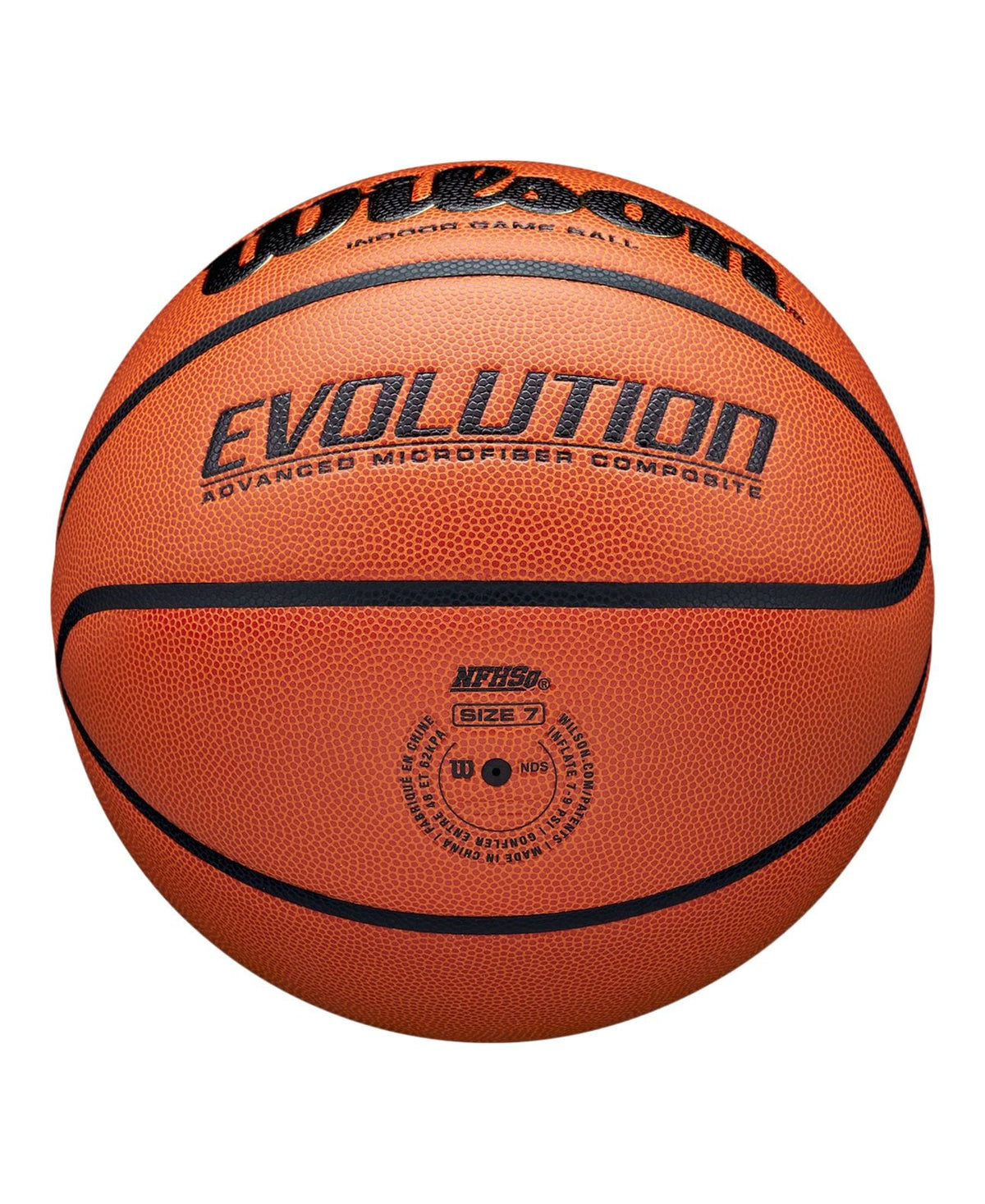 Wilson Evolution Indoor Composite Game Basketball, Official Size 7 (29.5-in)