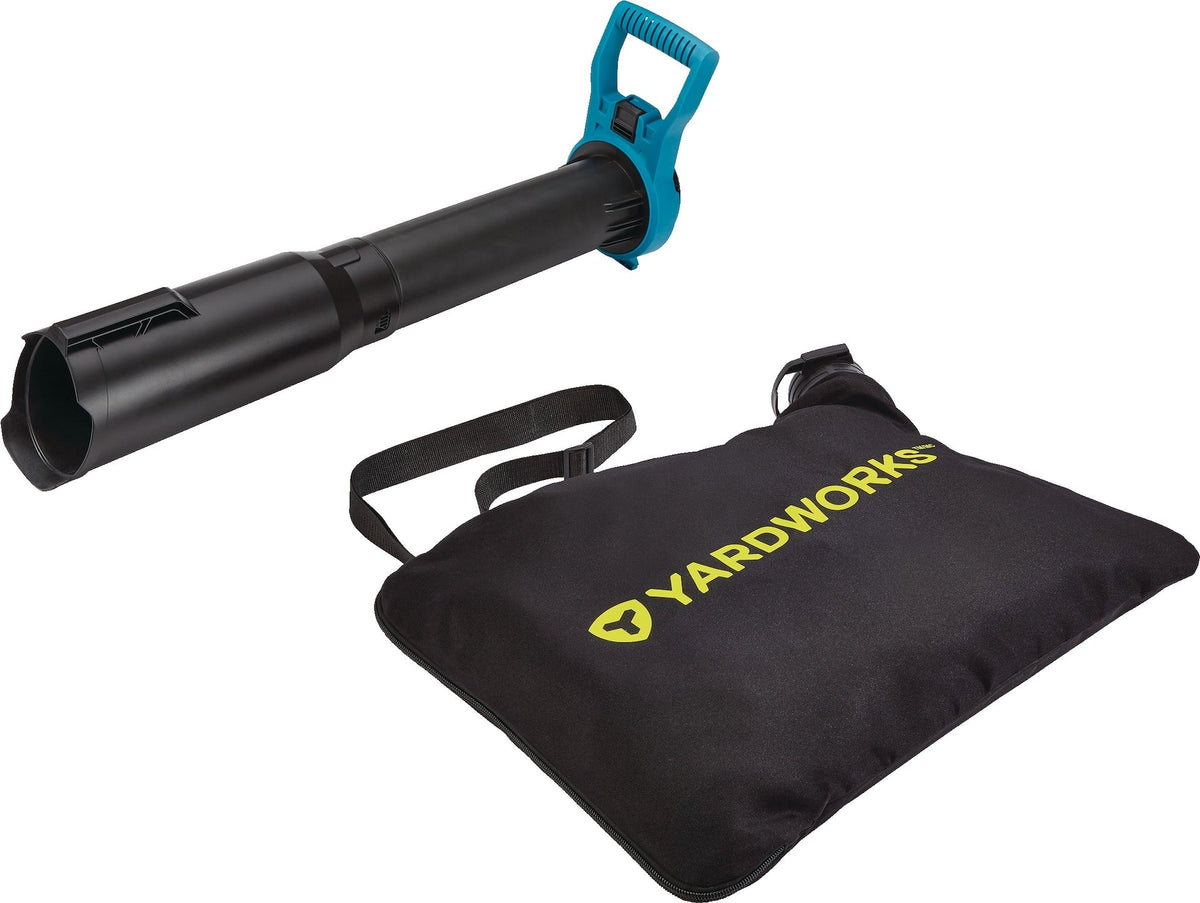 Yardworks 12 Amp 400CFM Electric Leaf Blower/Vacuum, Black
