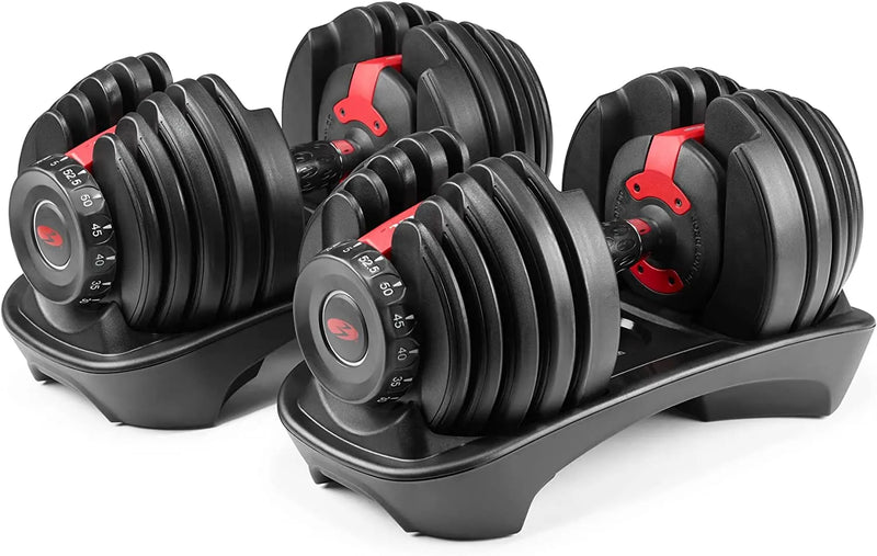 Bowflex SelectTech 552 Adjustable Dumbbells Pair, 5-52.5 lbs, Space-Saving Home Gym Equipment M7