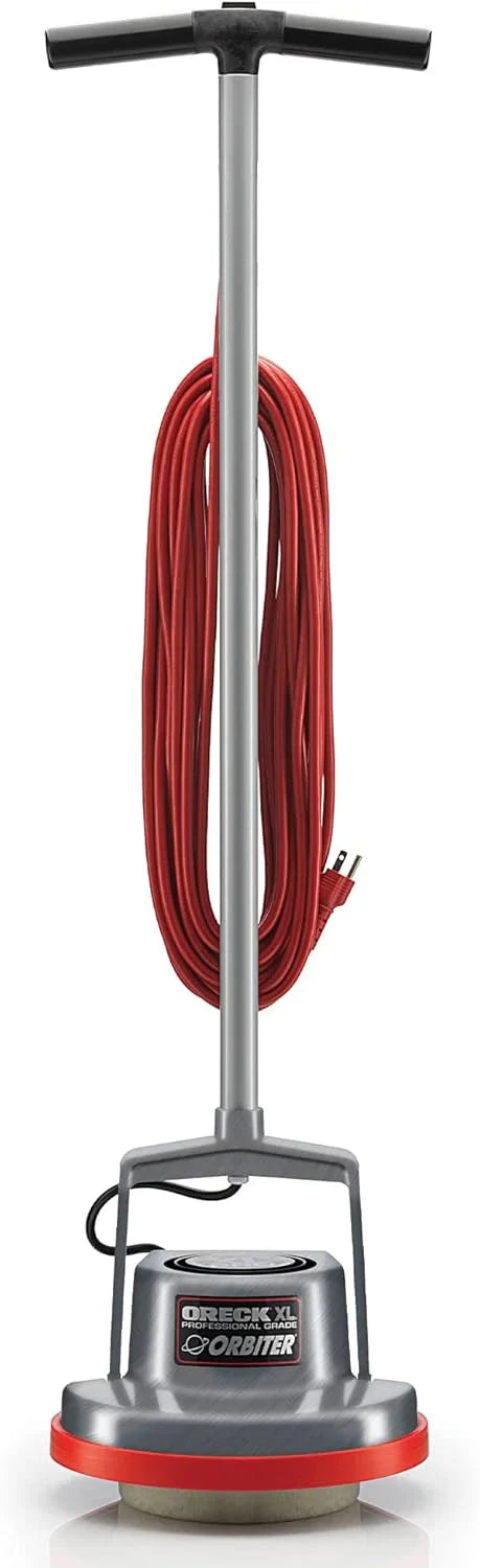 Commercial Orbiter Hard Floor Cleaner Machine, Multi-Purpose Floor Cleaning, Random Orbital Drive, Wide Cleaning Path, 50-Foot Long Cord, ORB550MC, Gray/Red-Oreck J8