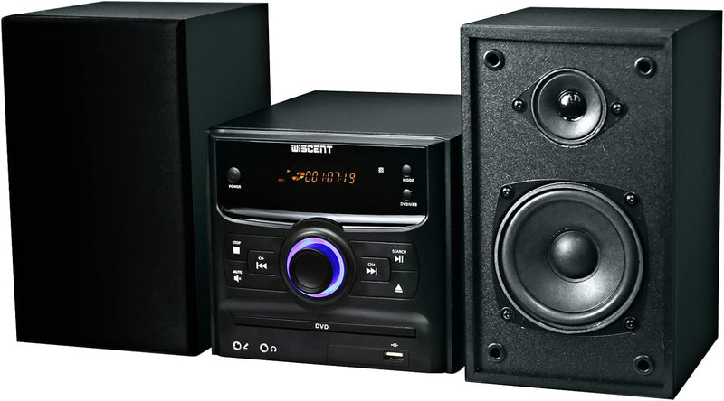 Bluetooth Stereo System, CD Player, Wireless Streaming, MP3, USB, Audio in, FM Radio, 30W, Micro Sound System V2