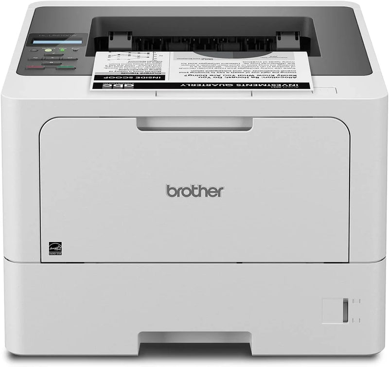 Business single-color laser printer, equipped with dual paper trays, wireless network and gigabit Ethernet connection, double-sided printing, large-capacity paper storage and mobile printing function, white model Z6